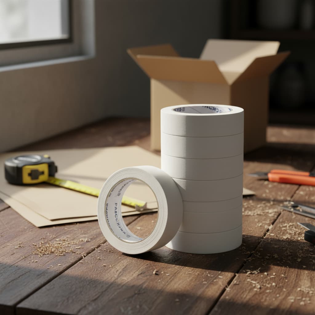 Fita Crepe 18mm X 50 Metros Uso Geral Atacado - Kit 30 Rolos