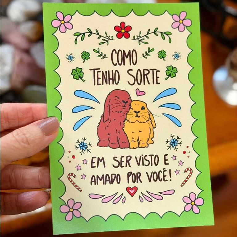 Cartão Presente Como Tenho Sorte