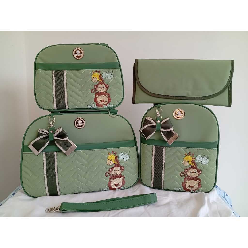 Kit de Bolsa Maternidade Safari 4 peças
