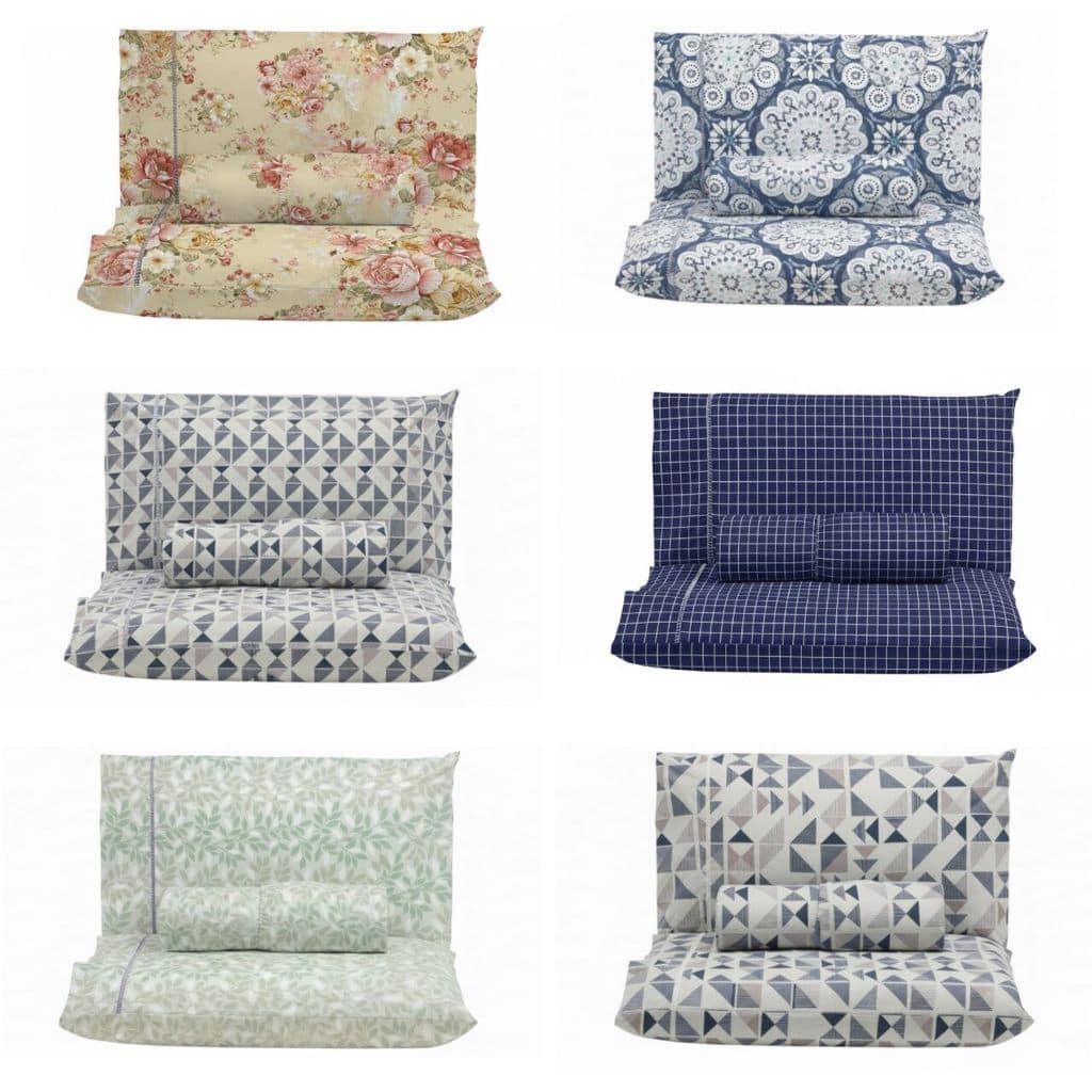 Lençol Estampado 400 Fios com Ponto Palito Solteiro Casal Queen King 3 Peças Jogo Cama Box