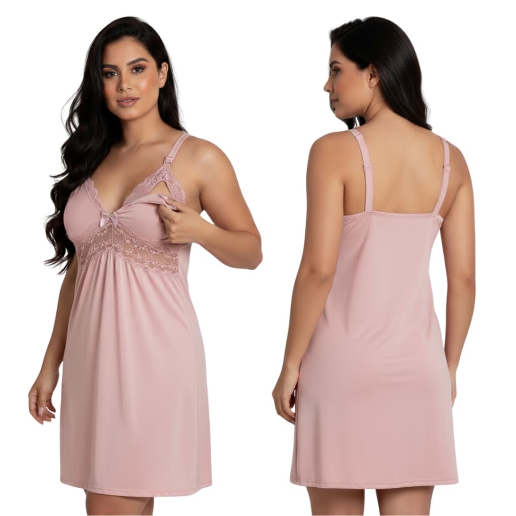 Camisola Amamentação Gestante Pós Parto Saída Maternidade Abre Fácil