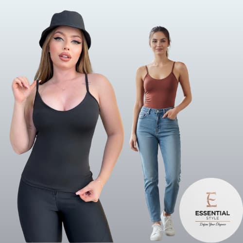 Kit 2 Regatas Básica Blusa De Alcinha Feminina Com Bojo Suplex Verão Viagem Festival Casual