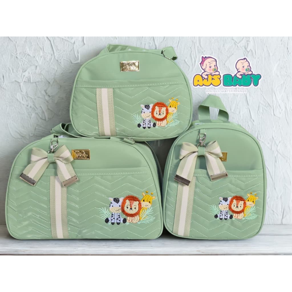 kit de bolsa Maternidade e Mochila Safari (3 Peças)