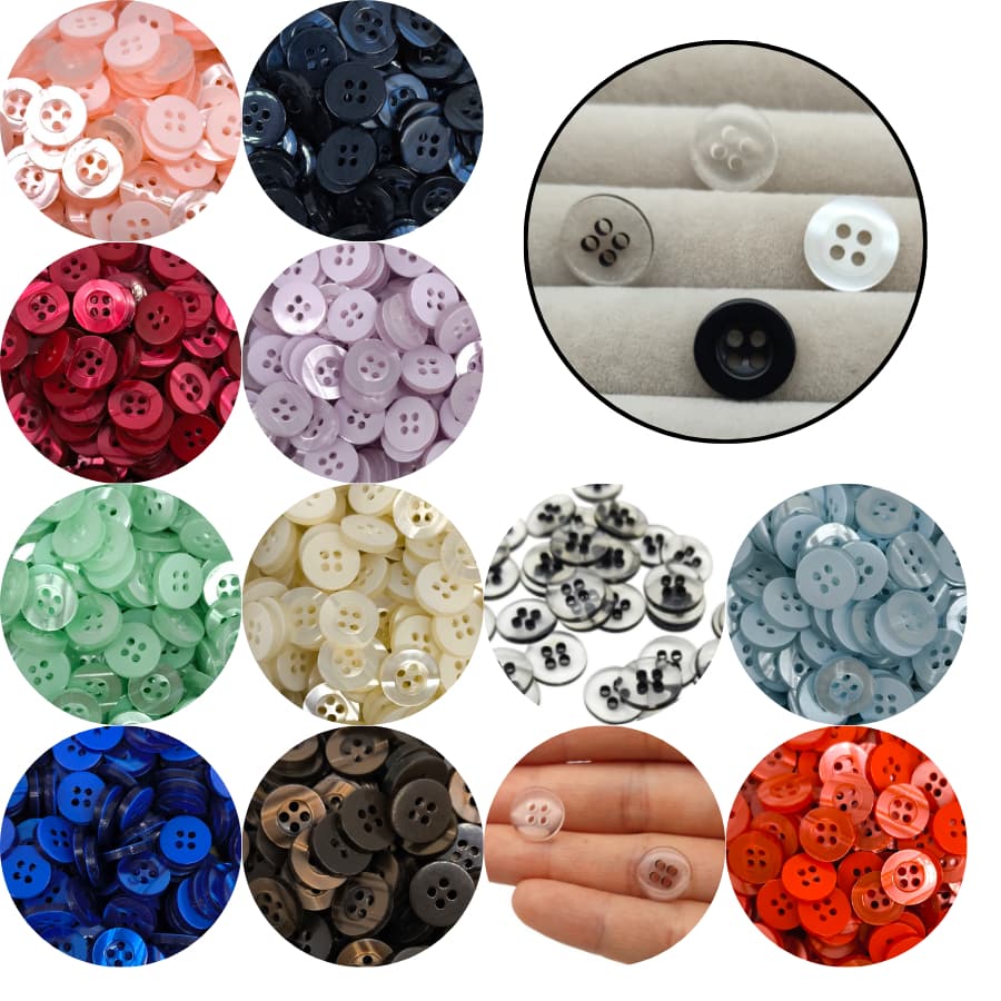 Botão Camisa 4 furos tam 18 - Grosa Camisaria