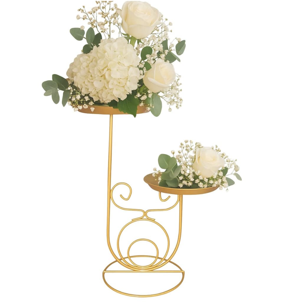 Castiçal Suporte Para Arranjos De Flores Velas Decoração De Festa Casa Na Cor Dourada