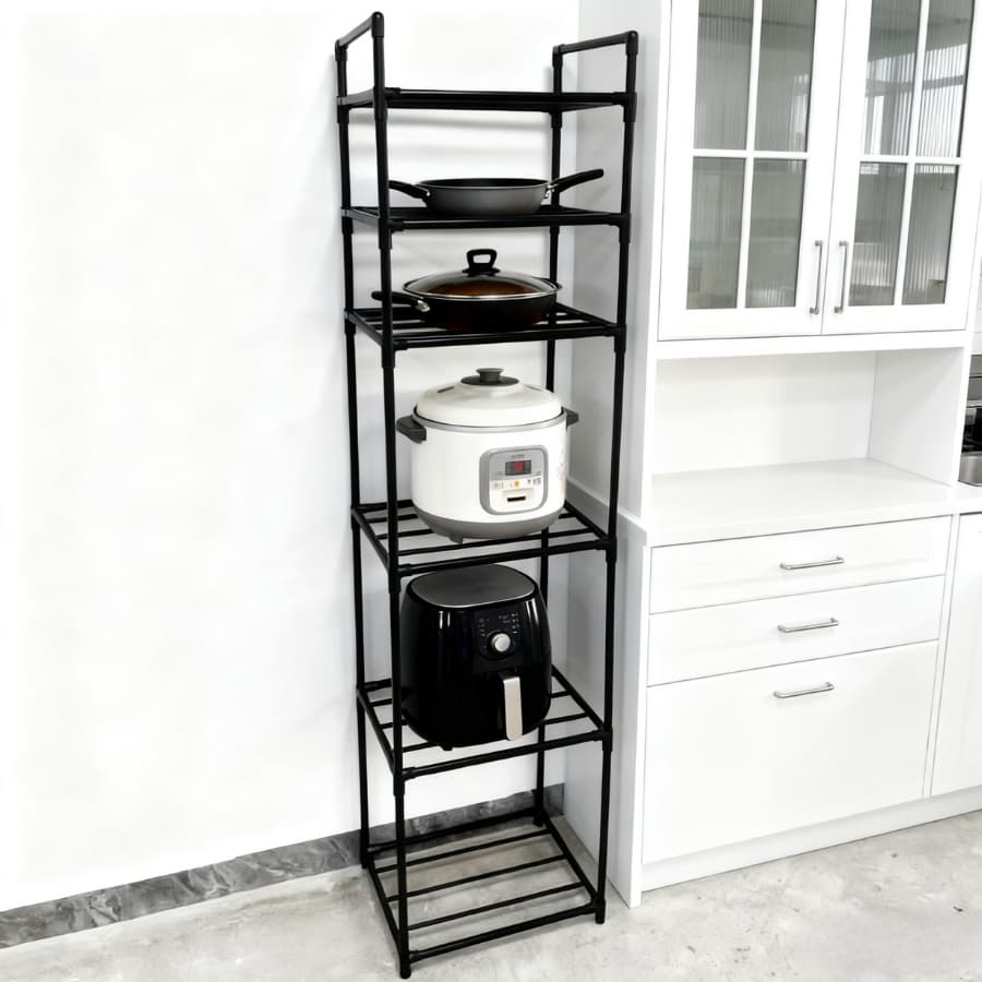 Estante Multiuso 6 Camadas Em Metal Prateleira Armazenamento Móvel Organizadora De Banheiro Cozinha