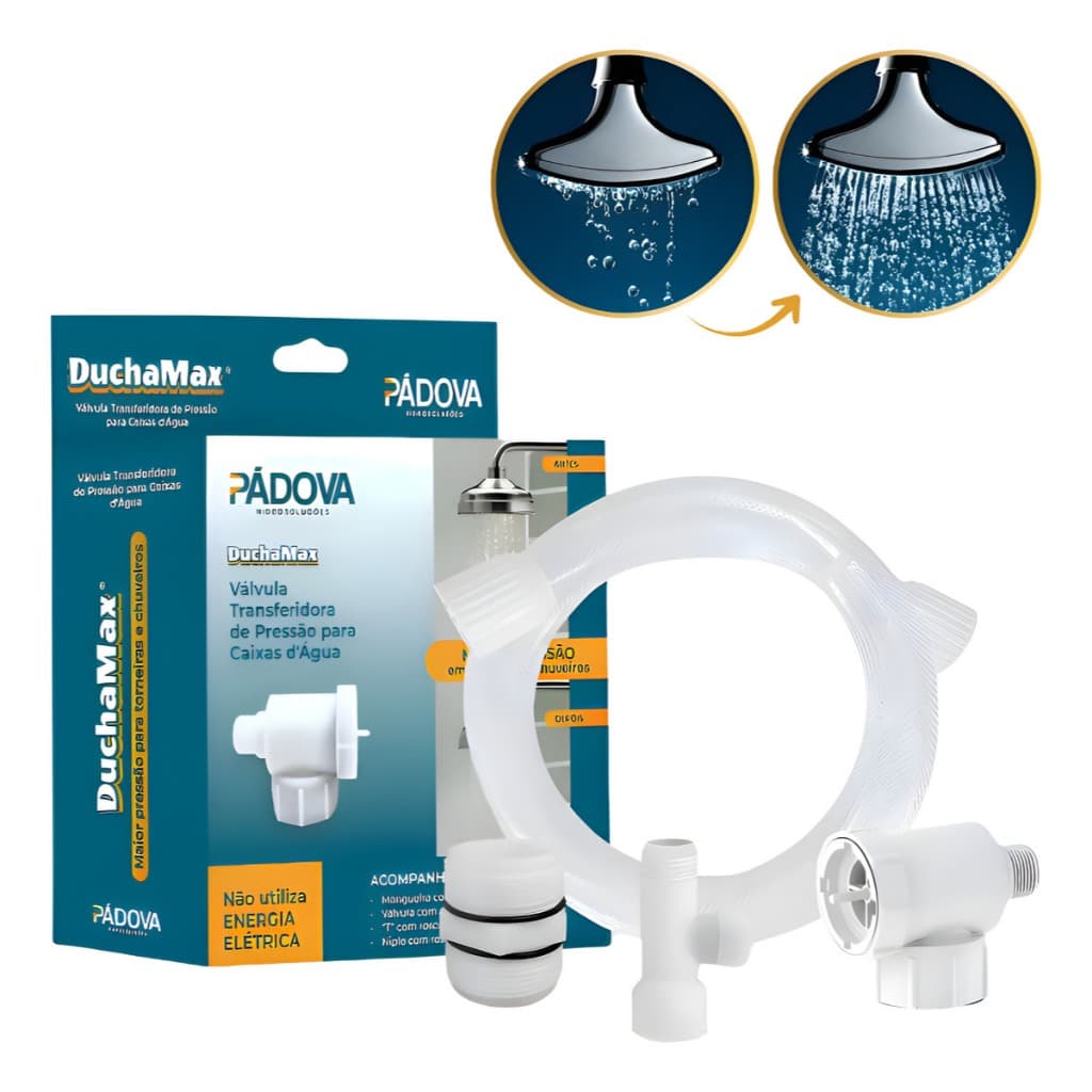 Válvula Transferidora Alternadora Mais Pressão Caixa Da Água Fosco Branco