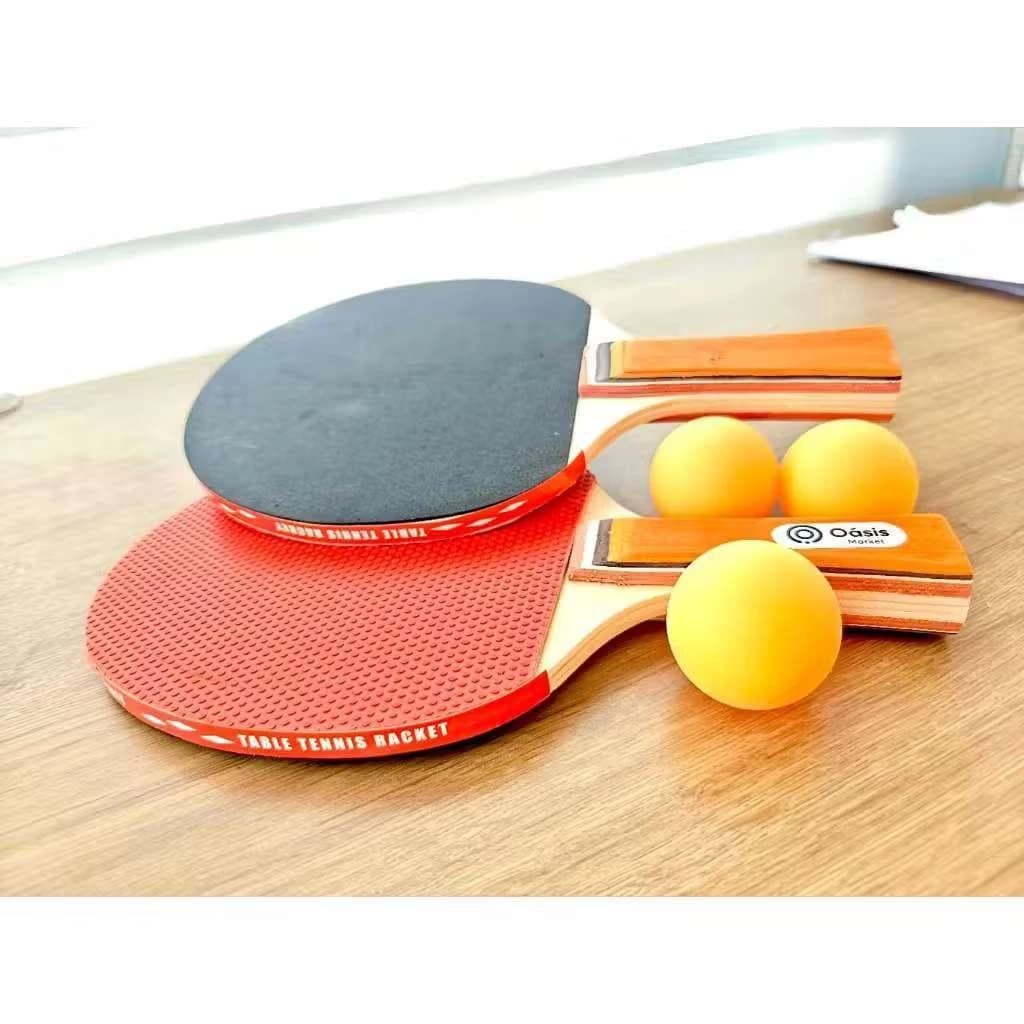 Kit Completo Tênis De Mesa 2 Raquetes 3 Bolas Ping Pong Jogo Divertido