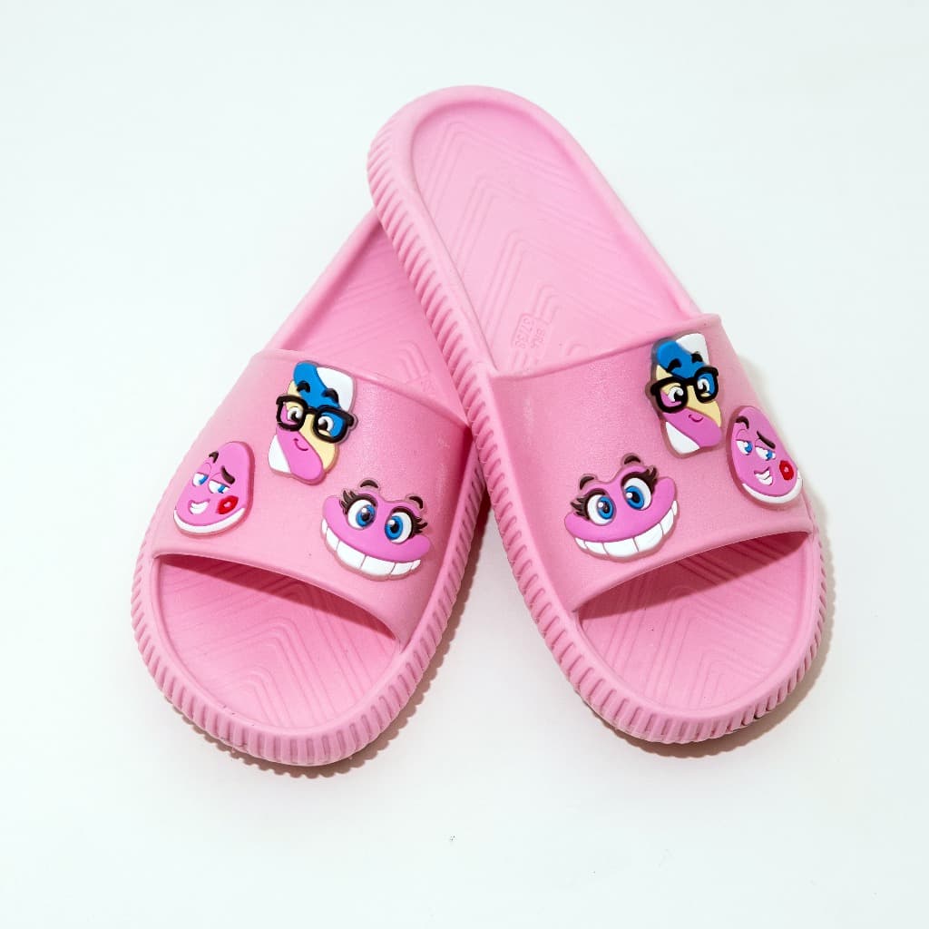 Chinelo Nuvem Fini Slide Leve Doce Infantil Juvenil Feminino Rosa Pé Direito