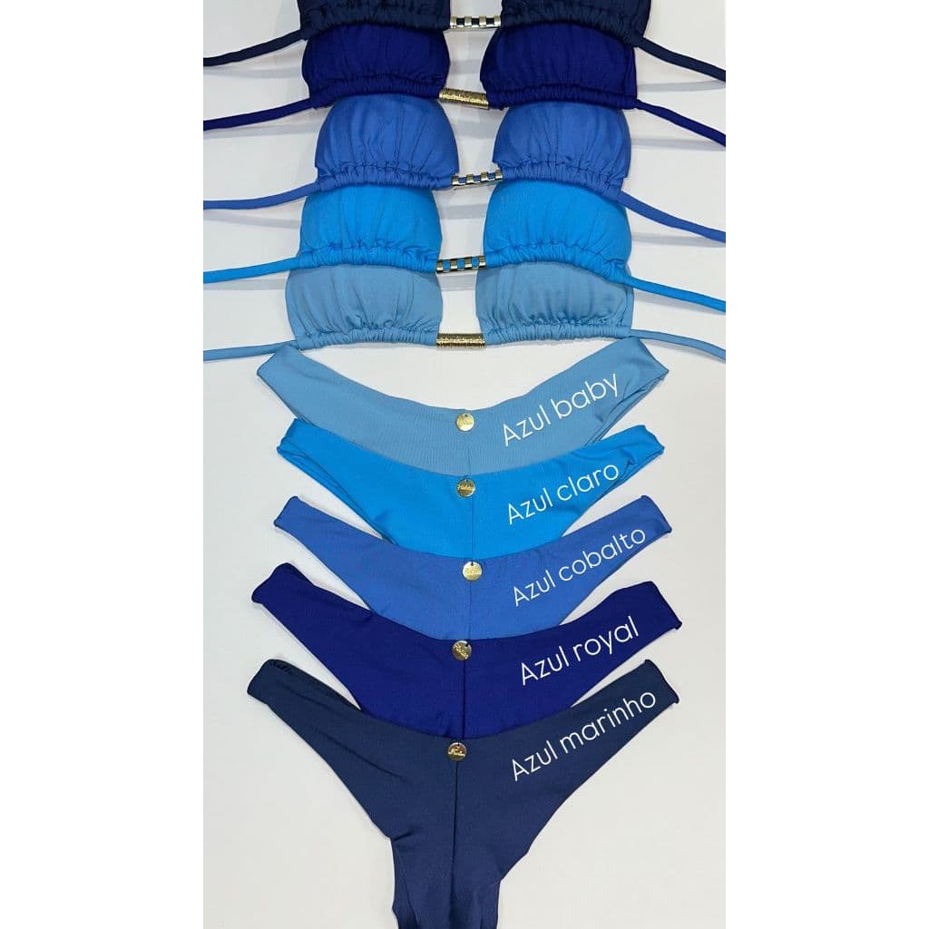 Biquíni Cortininha, Calcinha Asa Delta, Semi fio duplo, Tecido Suplex, Tamanhos P M G