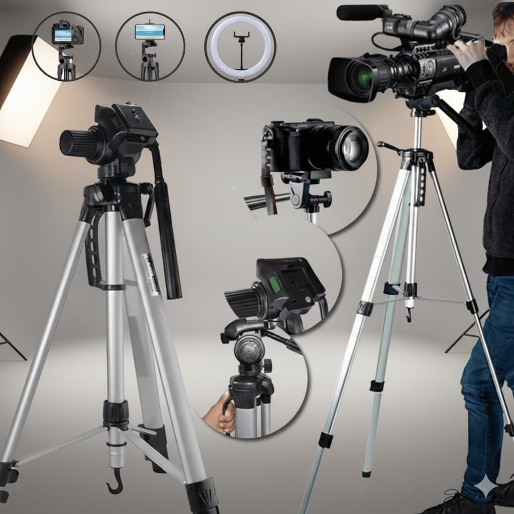 Tripé Profissional STC-360 Até 1,80m P Câmeras e Celulares 