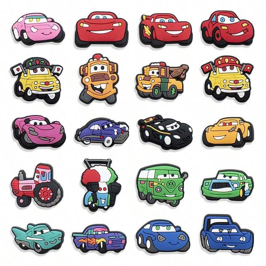 Kit 6/10 Cartoons Pins Botons Carros para Croc Babuche