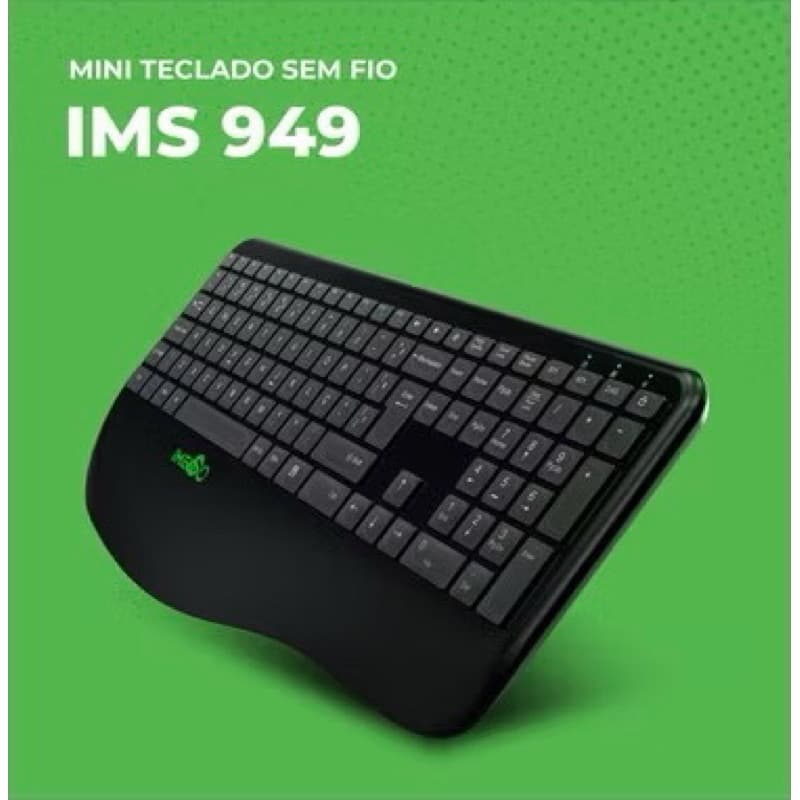 PROMOCAO  TECLADO SEM FIO ERGONÔMICO IMS-949