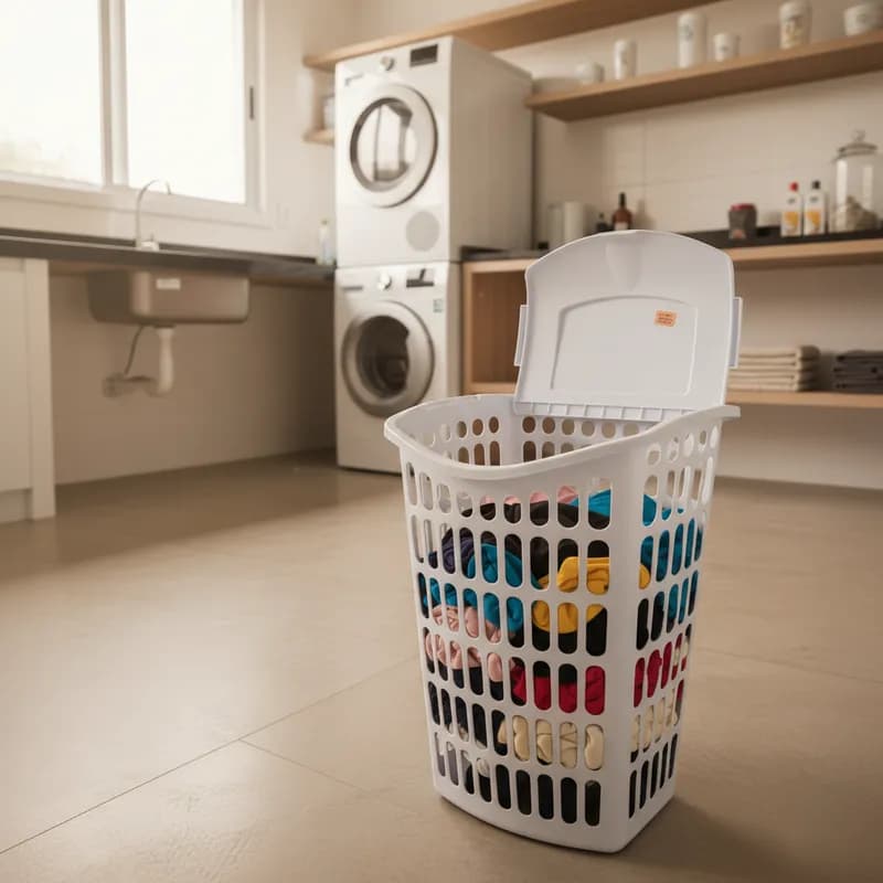 Organizador Cesto de Roupa Premium com Tampa + Alça Reforçada Resistente