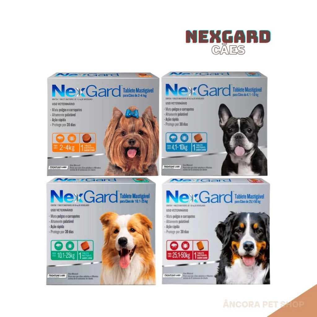 Nexgard Antipulgas e Carrapatos Cães - 1 comprimido