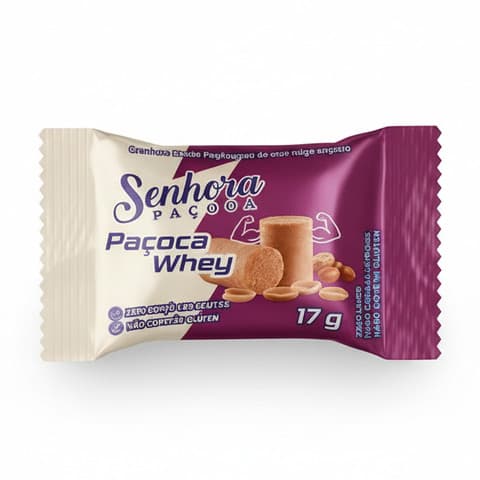 Paçoca Com Whey Protein Zero Açúcar Unidade