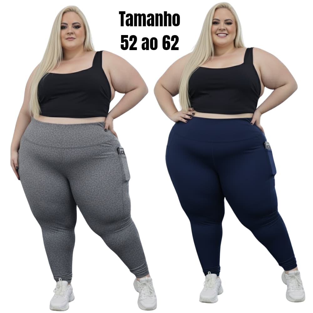 Calça Legging Plus Size Max (52 ao 62) Feminino Curves