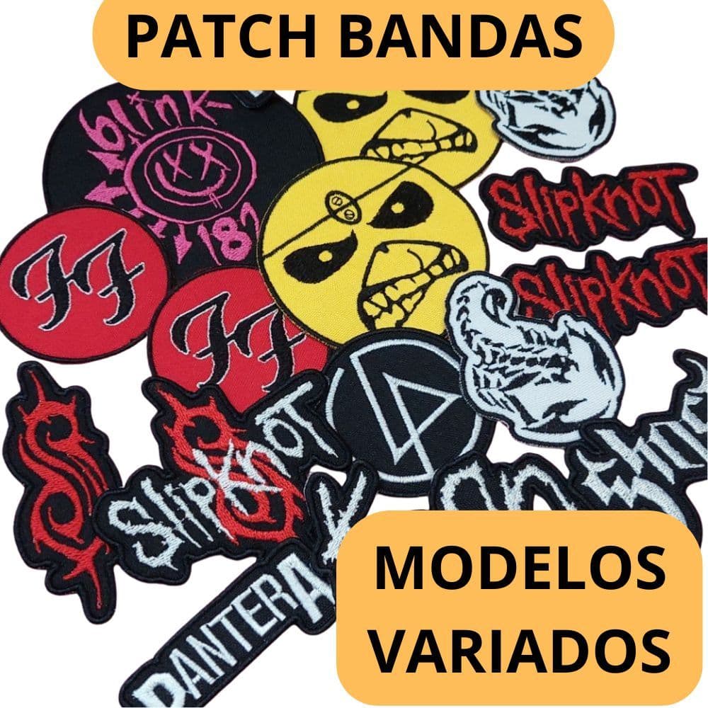 Patches Bandas Rock Metal Aplique Bordado Termocolantes Colete Jaqueta Mochila Camiseta Custom