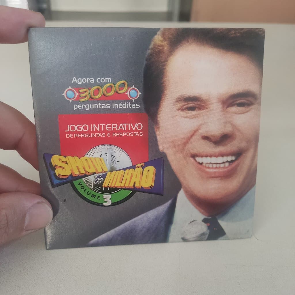 Jogo - Show Do Milhão, Silvio Santos, Para PC Antigo - Windows 98 - ME- XP, Antigo, Usado, Em bom estado de conservação