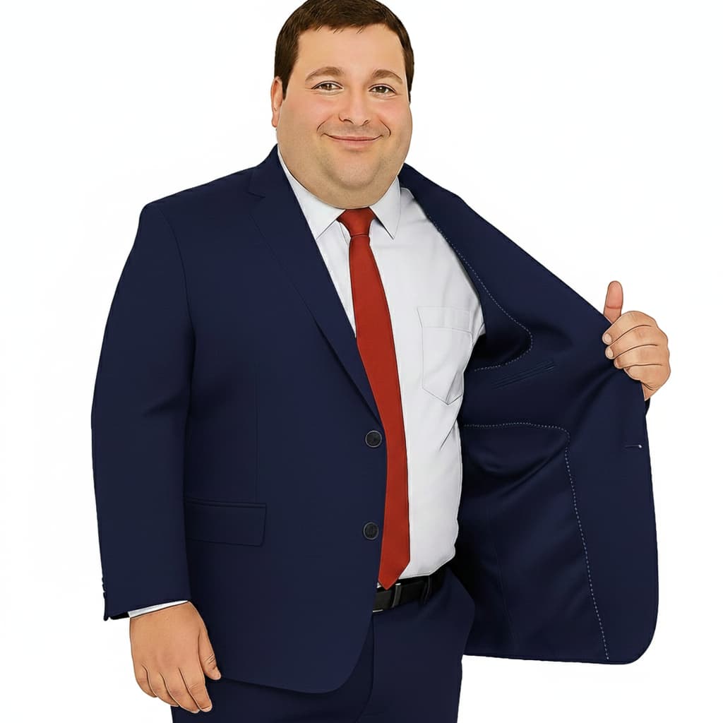 Terno Plus Size Elegantes Extra grande - (Paleto- Calça - Cabide- Capa Protetora Plastica transparente)