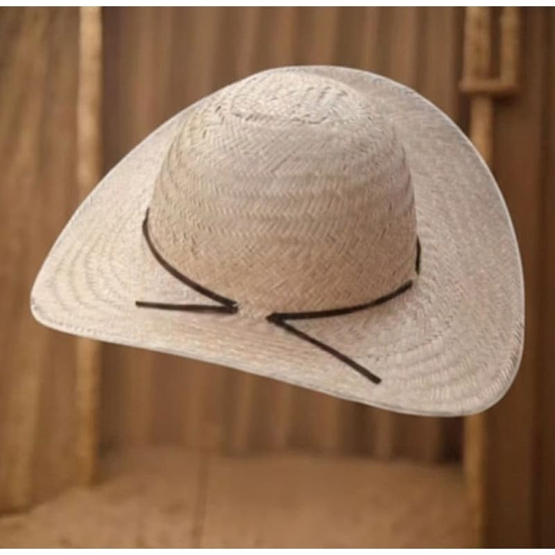 Chapéu Pantaneiro Caranda Infantil Palha Natural com arame na Borda Aba 8