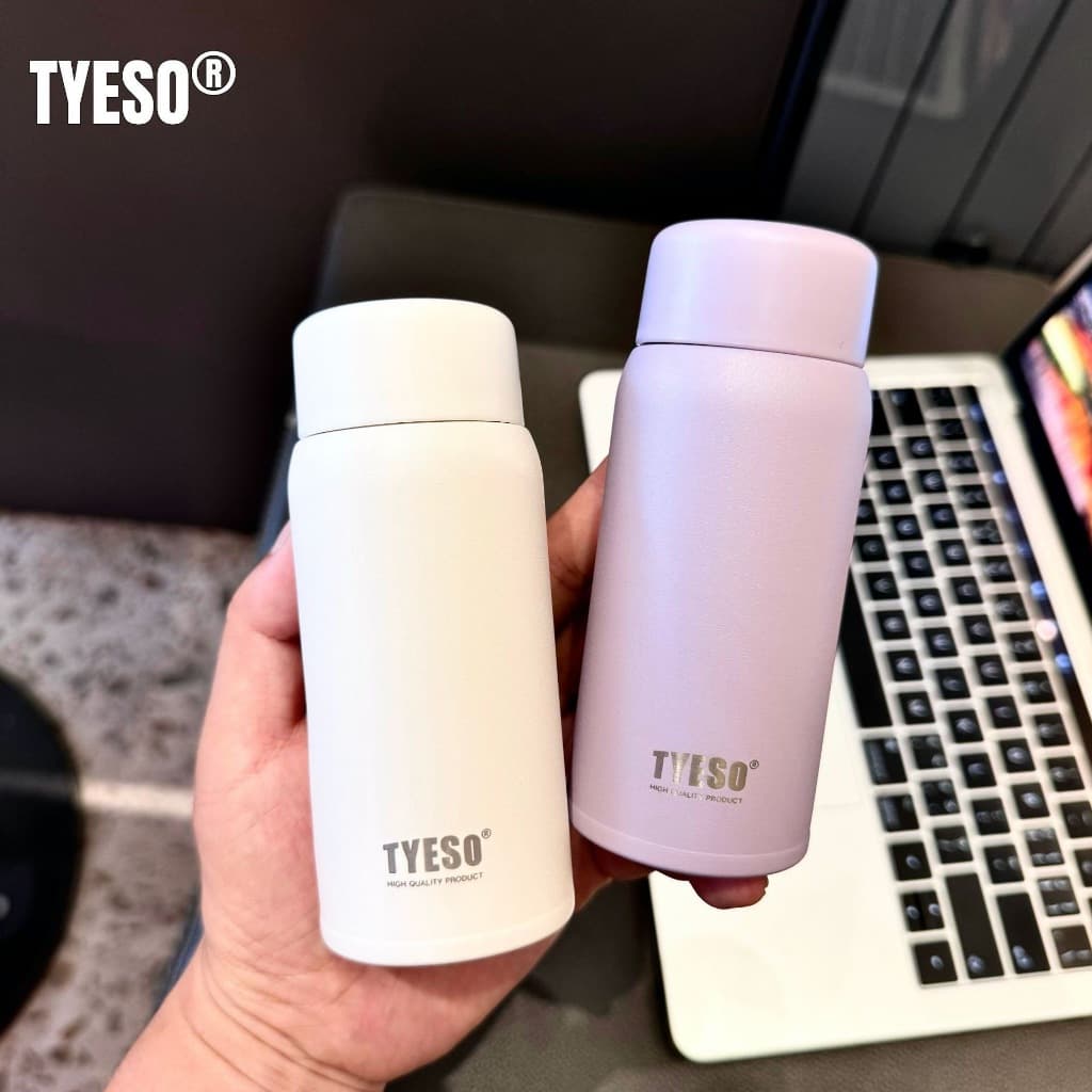 NOVO LANÇAMENTO TYESO Mini Copo Térmico 200ml – Portátil, Leve, Fofo e Aprovado para Viagens de Avião