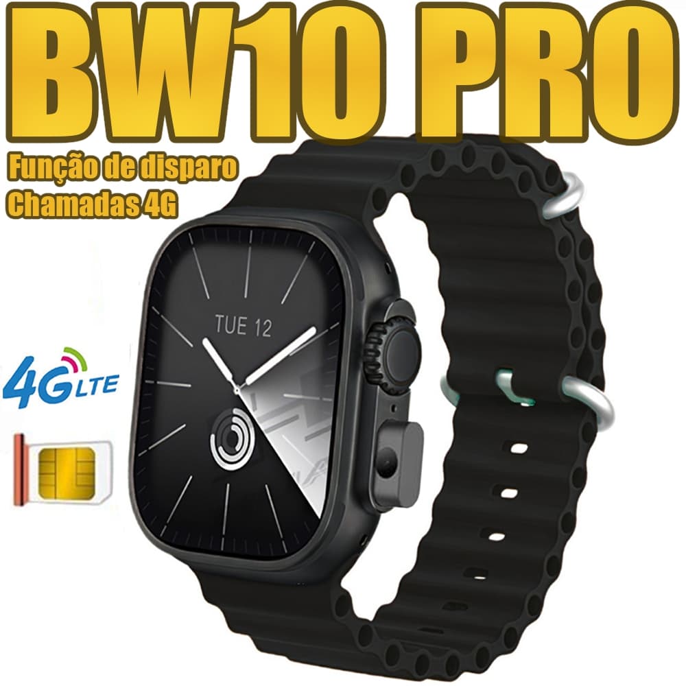 BW10 Pro 4G Smartwatch 2.01 Polegadas Com Longa Duração De Bateria E Função De Câmera, Android/ios