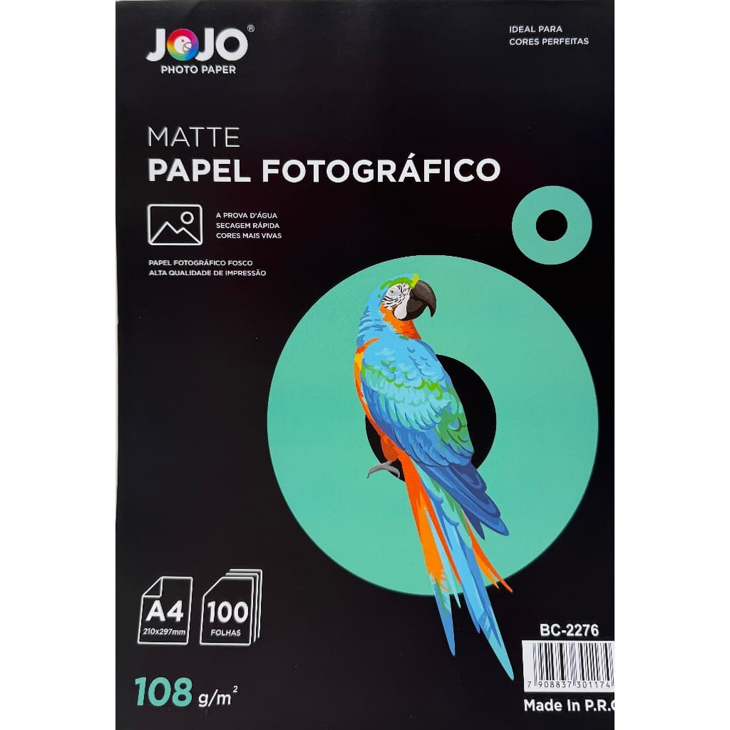 Matte 108g Fotográfico fosco A4 200 folhas Premium a prova d`água.
