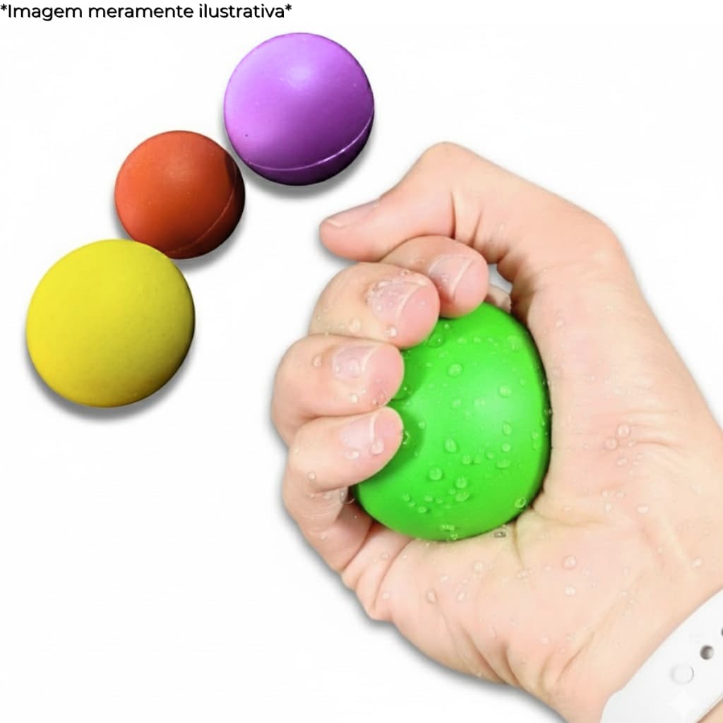 Kit 3 Bolinhas de Fisioterapia Lisa Pequenas Coloridas Anti Stress Terapêuticas Exercício Sutt