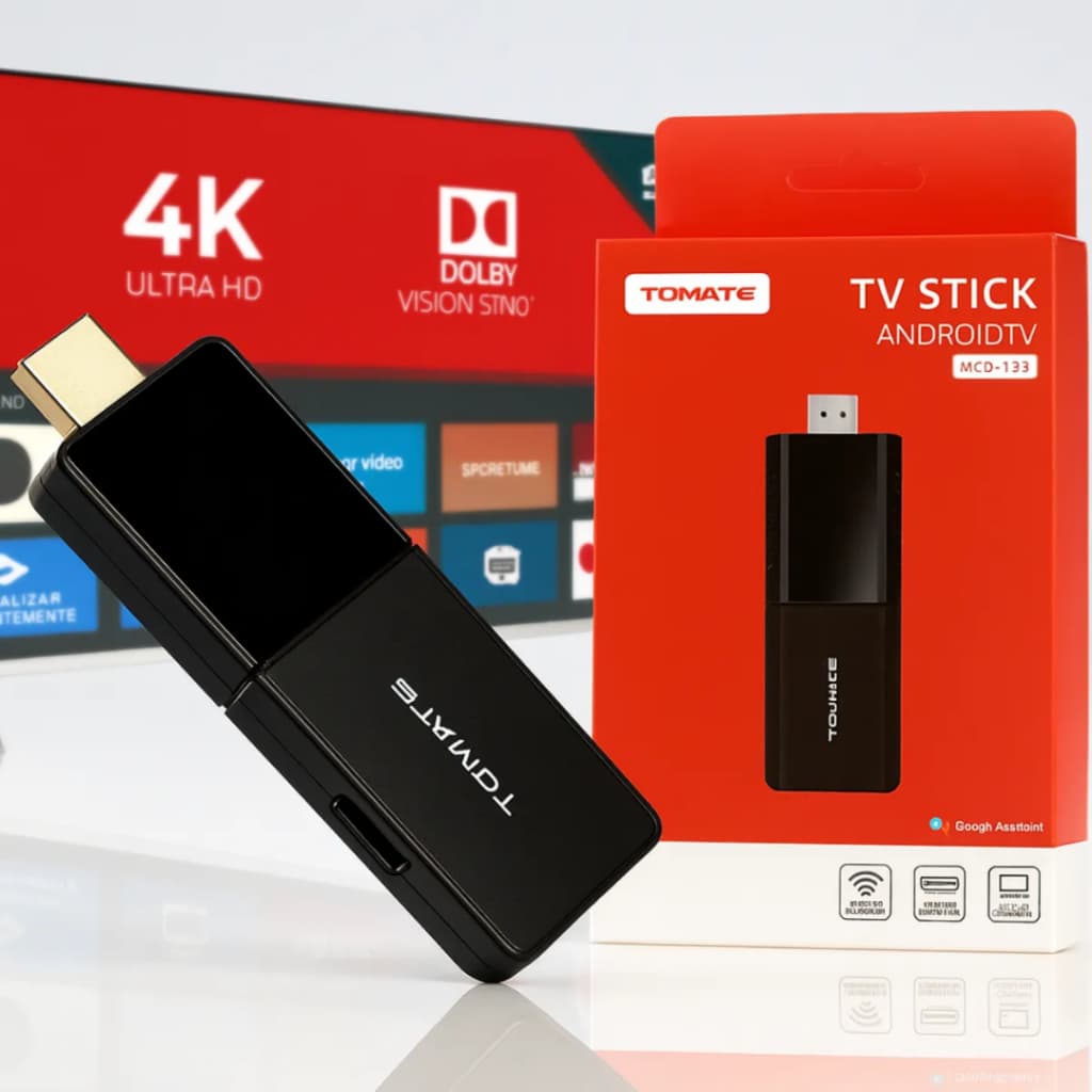 Stick TV  Android 4K Google Assistente Chromecast Integrado Streaming HDMI Alta Performance