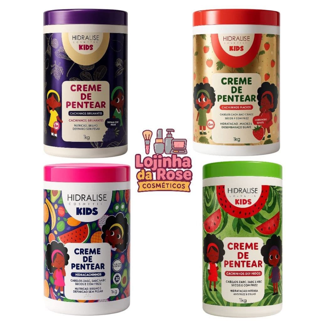 Creme de Pentear Hidralize Kids 1kg | Cachinhos Definidos, Macios e Brilhantes | Linha Hidracachinhos Infantil