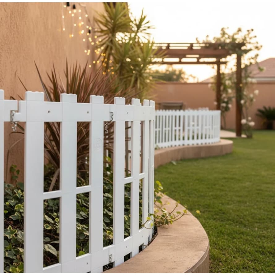 Kit 5 Cercas Plástica Decorativa para Jardim Cobre 1,4 metros