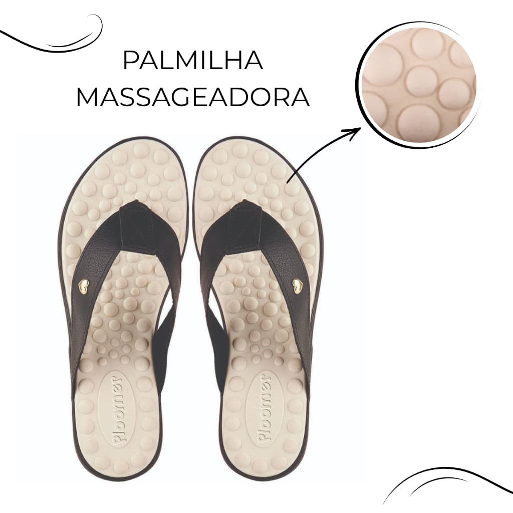 Chinelo Feminino Ortopédico Anatômico com Palimlha Massageadora Super Conforto Antiderrapante