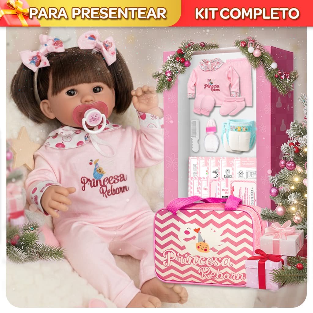 Boneca Bebe Reborn Silicone Kit Completo Promoção Presente