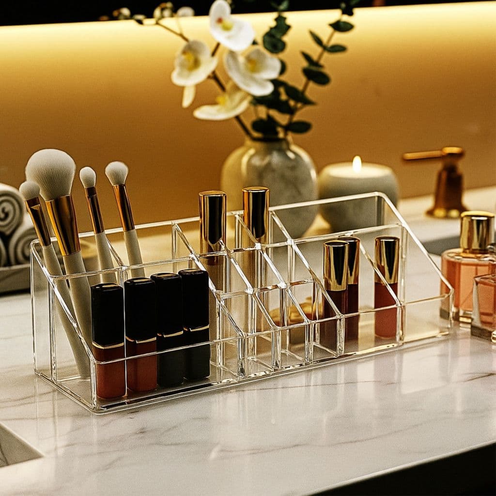 Organizador de Maquiagem Grande Multiuso para Cosméticos, Pincéis e Acessórios