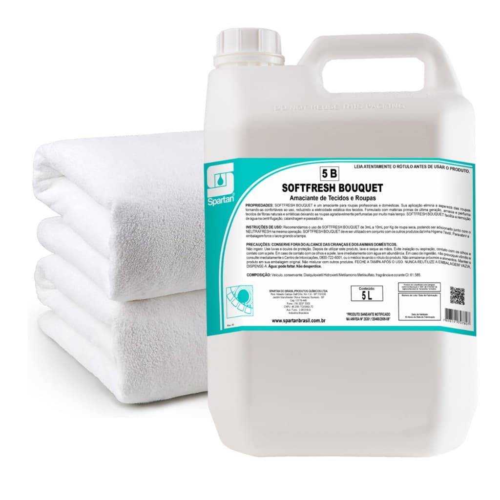 Novo Amaciante Cheiro de Rica Softfresh Bouquet 5L Concentrado Spartan