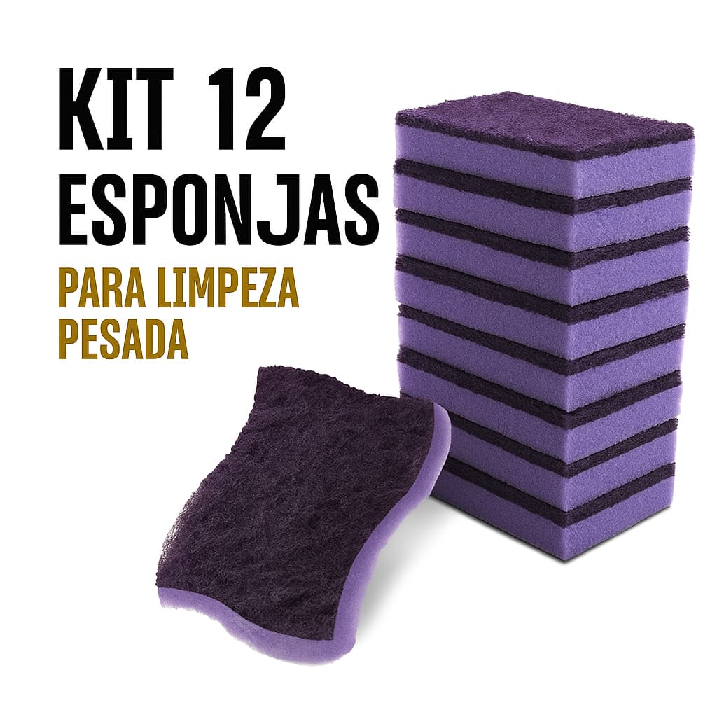 12 Esponjas Bucha Lavar Louças  LIMPEZA PESADA Limpeza extrema e profunda + BRINDE