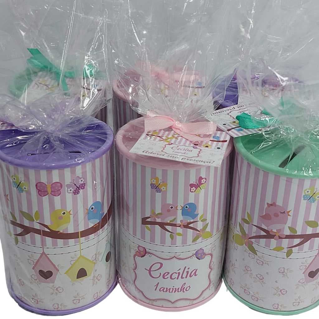 15 Cofrinhos  Personalizado , Embalado e com tag de agradecimento Todos os temas
