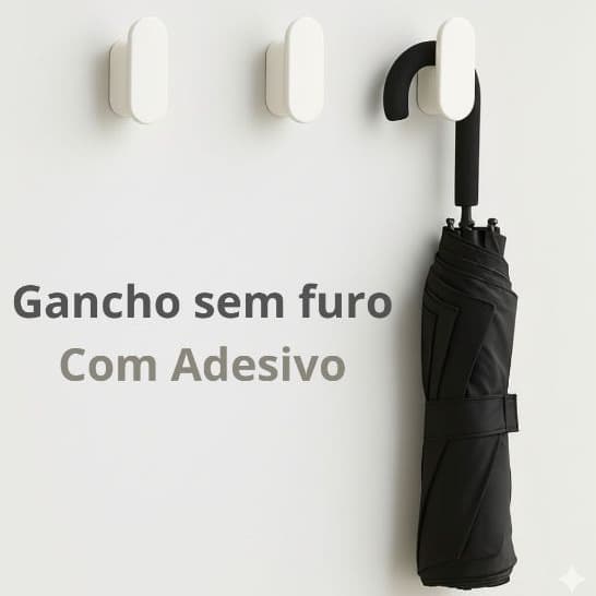 Gancho de Parede Para Banheiro e Cozinha - Adesivo, Ideal para Toalhas e Roupas