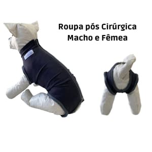 Macacão castração roupa pós cirúrgica cachorro macho ou fêmea