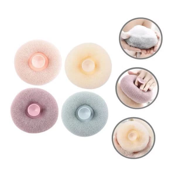 Esponja de Banho Esfoliante Corporal Massageadora com Ventosa Ducha Limpeza Profunda Macia Premium