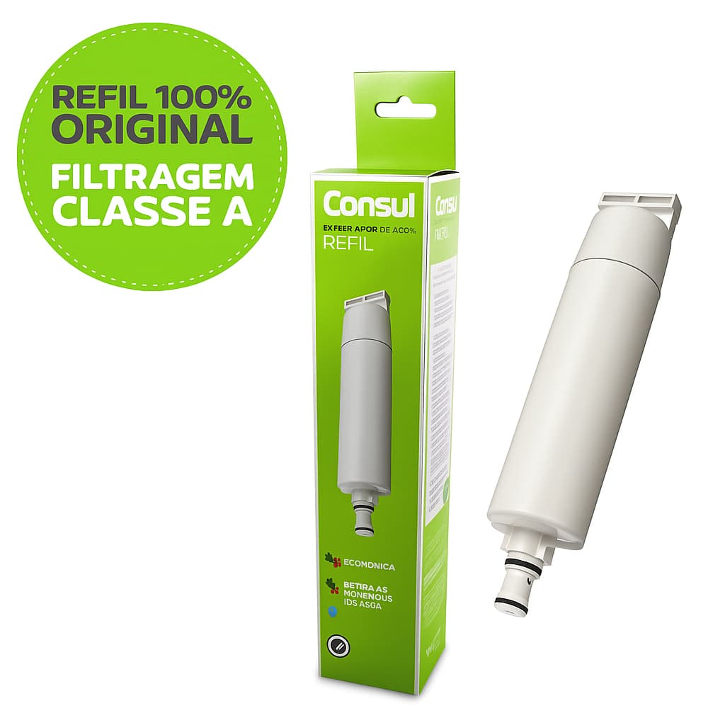 Refil Filtro para Purificador Consul CPB34, CPC31 - CIX06AX Branco