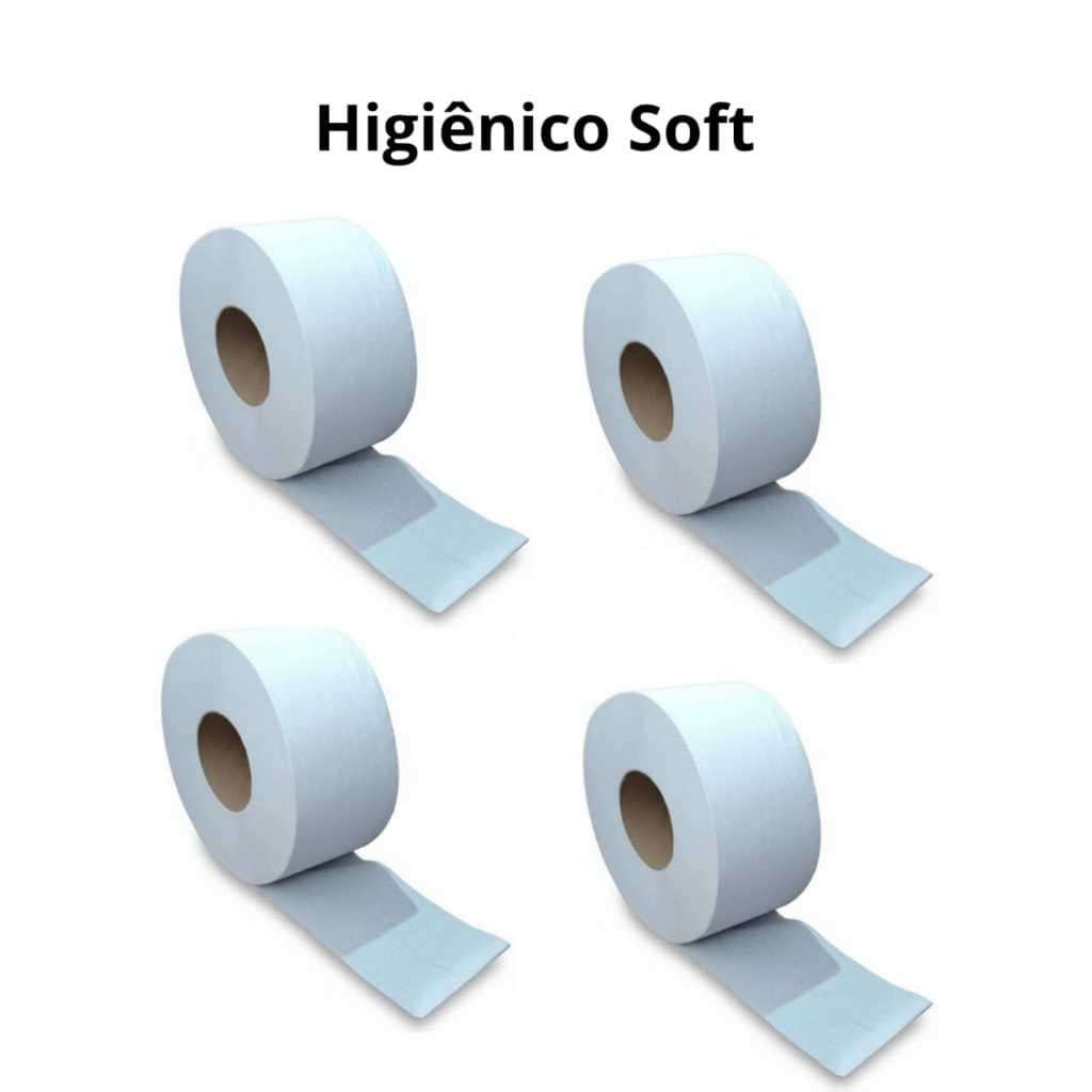 04 Rolos Papeis Higiênico com 300 metros Soft