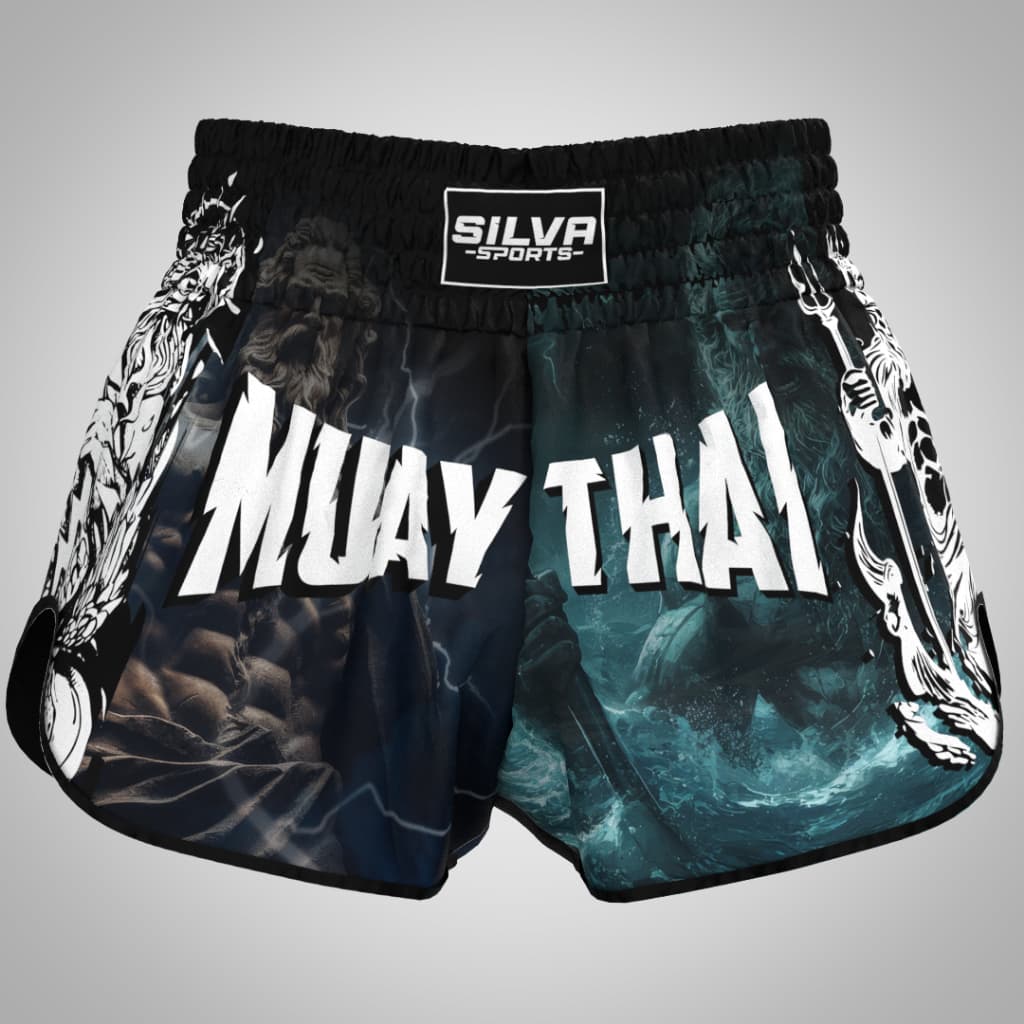 Short Muay Thai Zeus Poseidon Masculino |  Premium, MMA, Treino, Estilo Mitológico e Impactante boxe