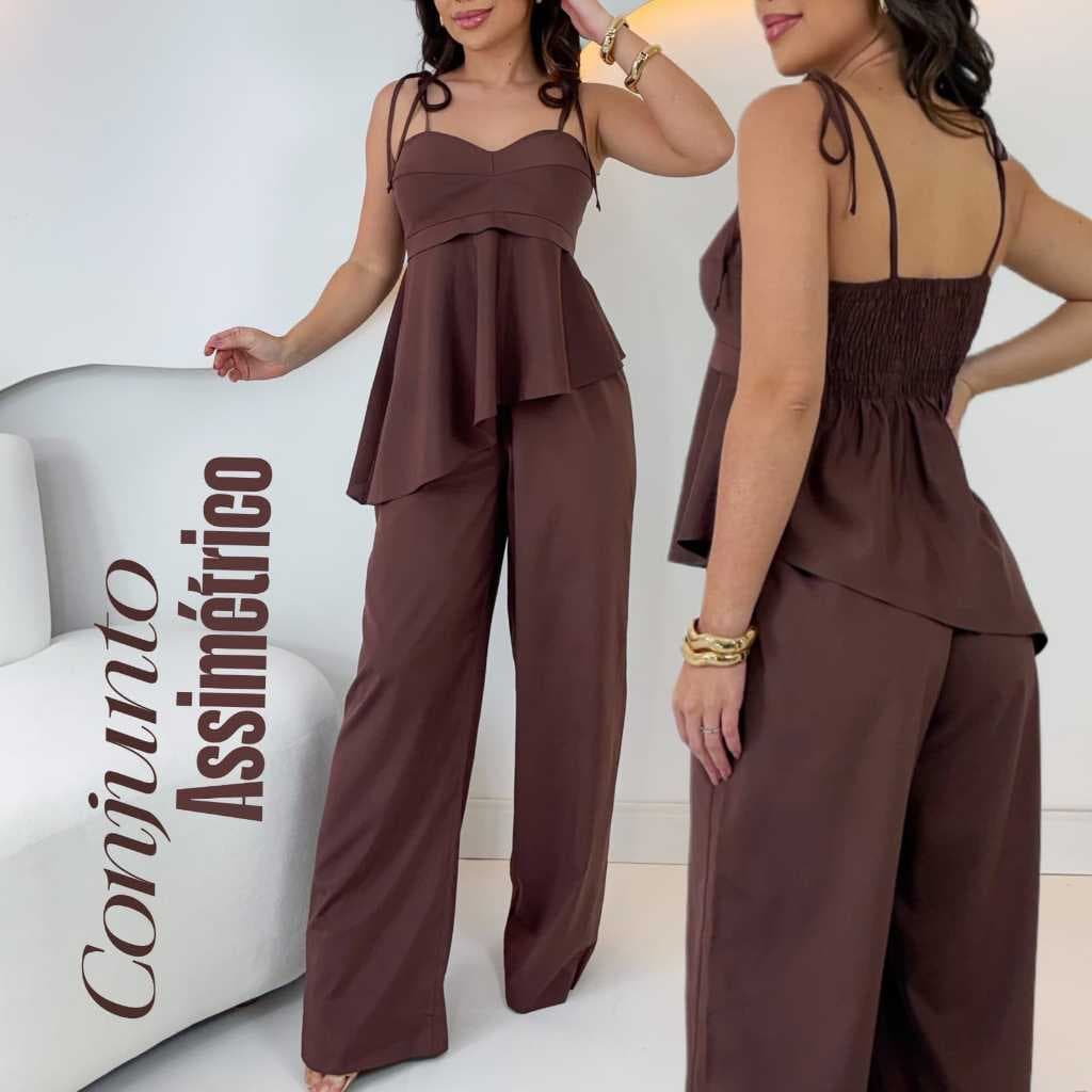 Conjunto  Feminino  Tendência   ASSIMÉTRICO PREMIUM