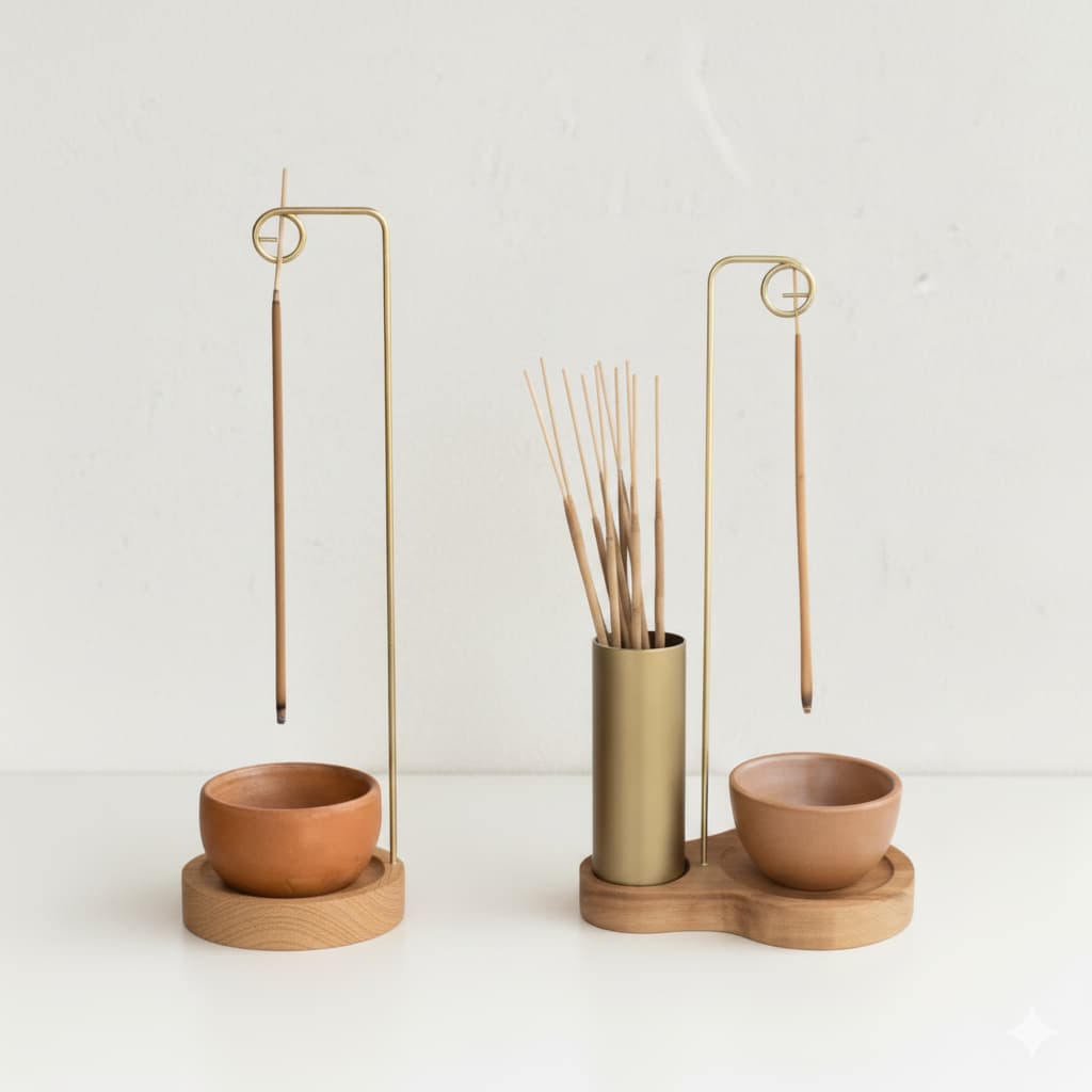 Incensário Artesanal – modelos com e sem Suporte pra Incensos – Ideal para Aroma terapia e Meditação