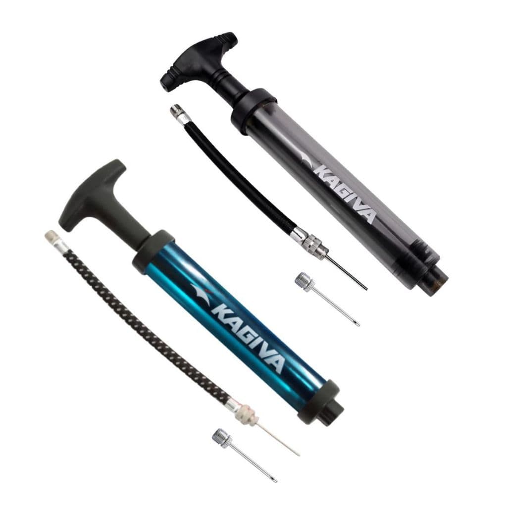 Bomba de Ar Enche Bola Pneu Bike Boia [Dupla Ação] Kagiva Original (Inclui 2 Agulhas + prolongador)