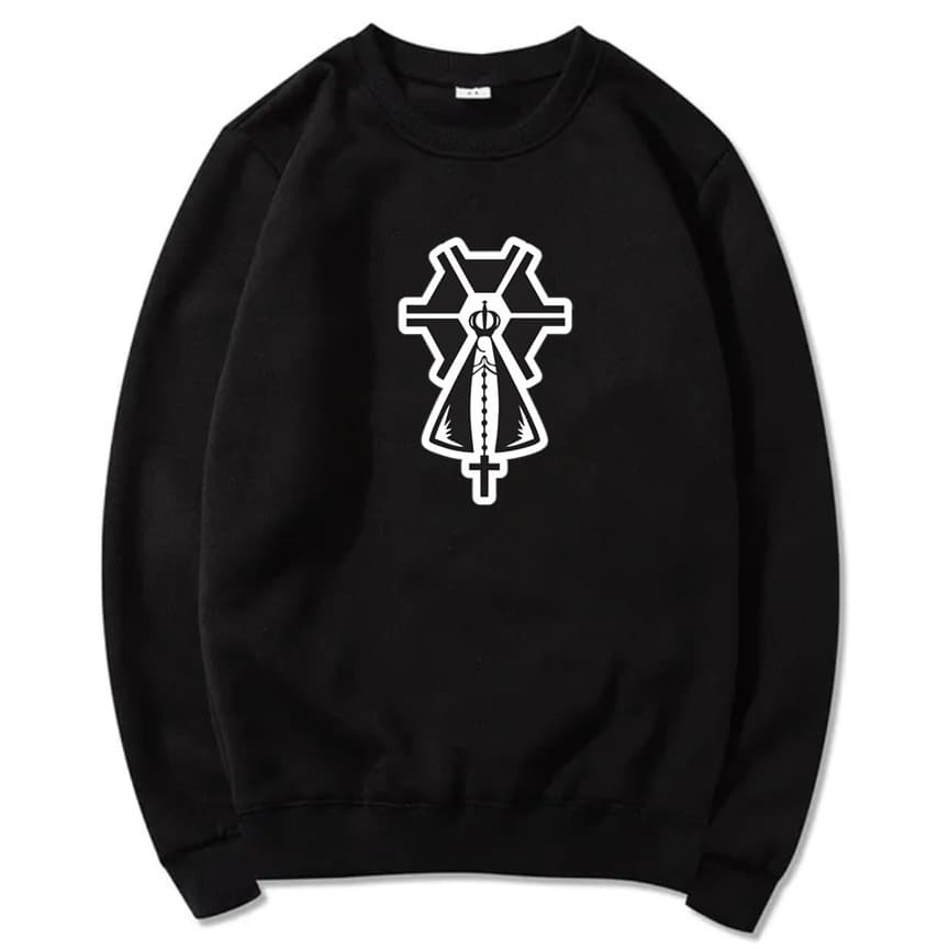 Blusa Moletom Flanelada Estampa Agro Nossa Senhora Modelo Sem Capuz Ótima Qualidade