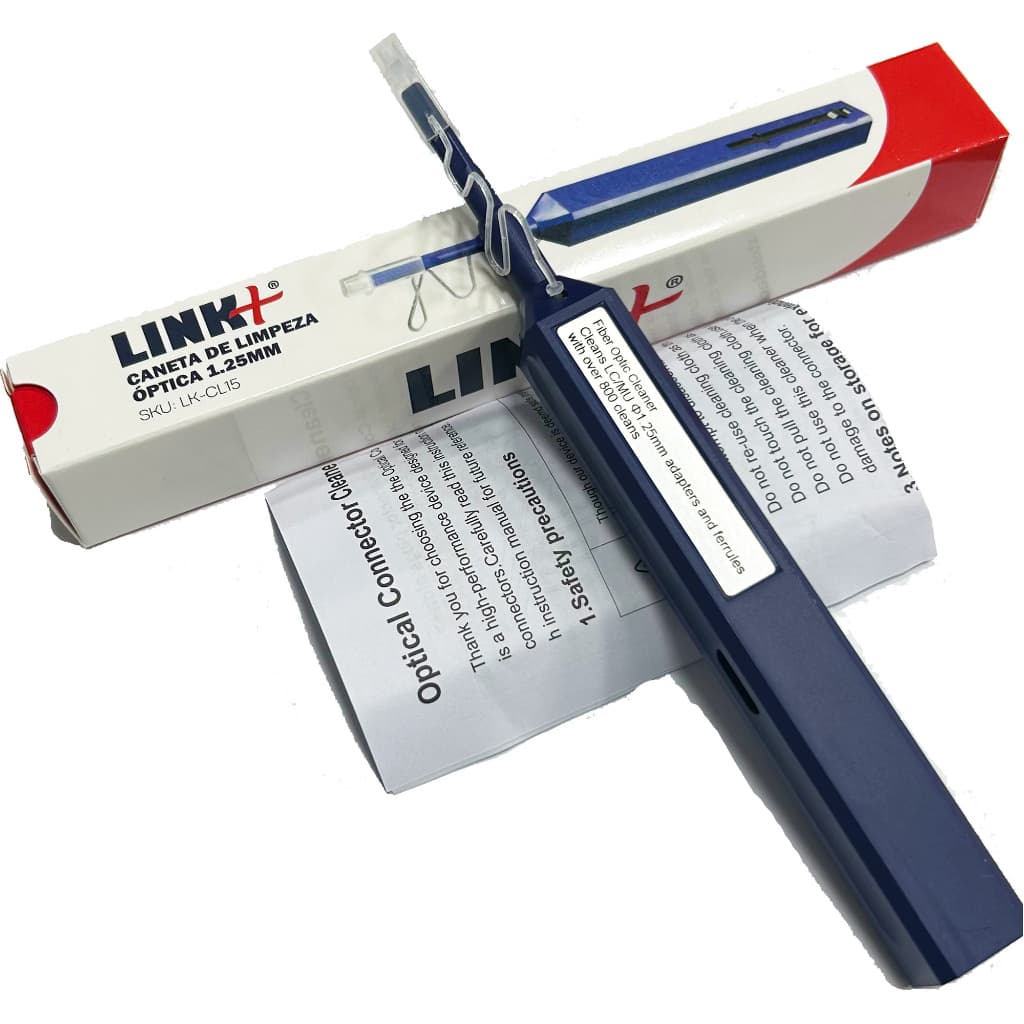 Caneta Limpeza De Conectores Ópticos Fibra Optica Lc 1.25mm - LINK+