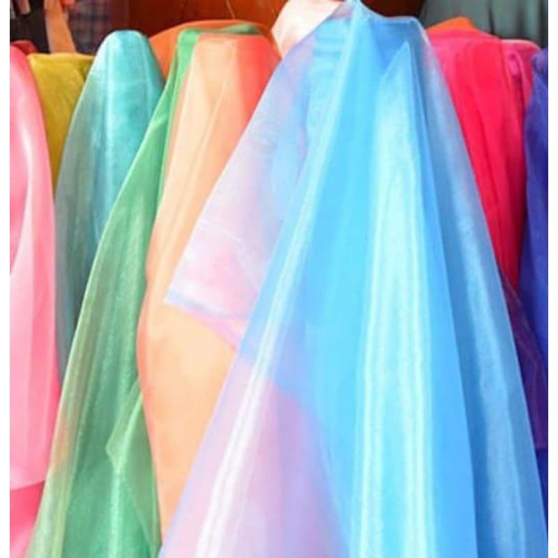 3 METROS DE TECIDO ORGANZA CRISTAL VARIAS CORES (3mX1,50)